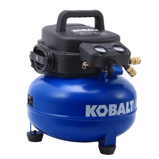 Compresor de aire portátil eléctrico tipo panqueque Kobalt de 6 galones y 150 PSI