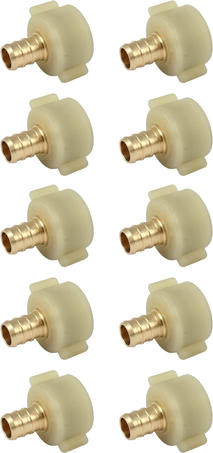 SharkBite 1/2 in. x 7/8 in. Brass Crimp Straight Swivel Toilet Connector (10-Pack)