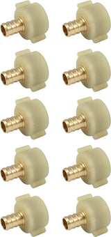 SharkBite 1/2 in. x 7/8 in. Brass Crimp Straight Swivel Toilet Connector (10-Pack)