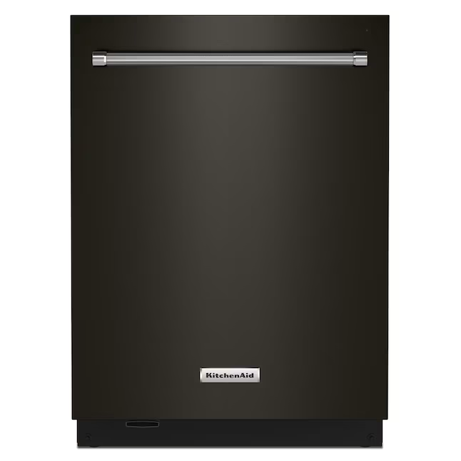 KitchenAid FREEFLEX con control superior de tercer estante Tercer estante para lavavajillas empotrado de 24 pulgadas (acero inoxidable negro con acabado Printshield), 44 dBA