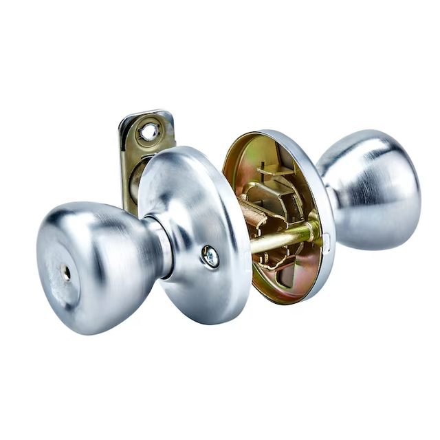 Kwikset Security Tylo - Perilla de privacidad para cama/baño, cromada satinada