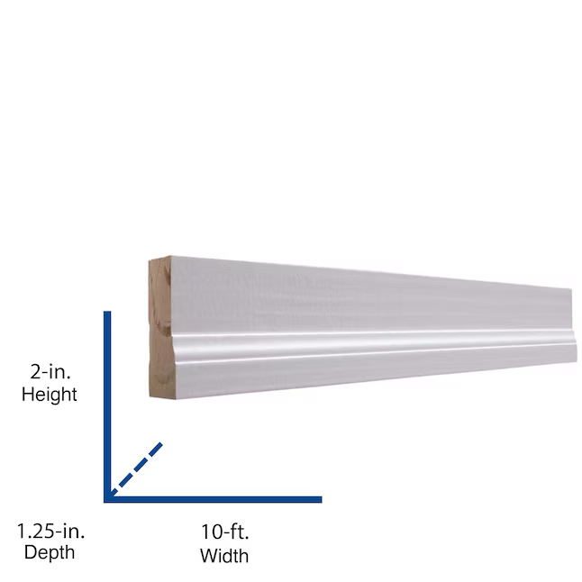 RELIABILT 1-1/4-in x 2-in x 10-ft Primed Pine 180 Brick Moulding