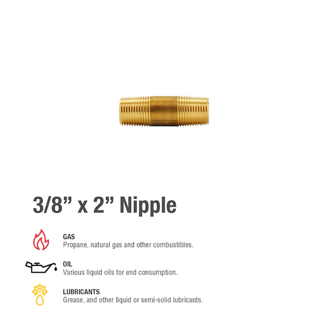 Proline Series 3/8-in x 3/8-in Threaded Male Adapter Nipple Fitting