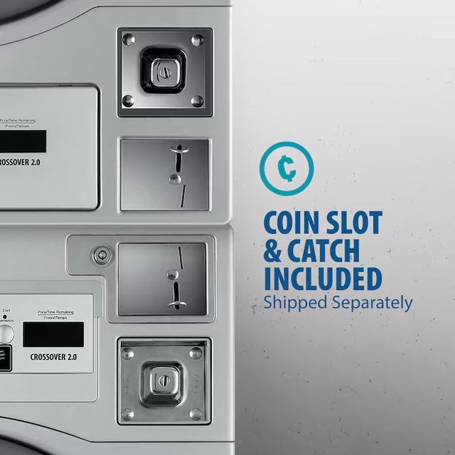 Crossover 2.0 Coin-Operated Washer and Electric Dryer Electric Stacked Laundry Center ( Stainless Steel )