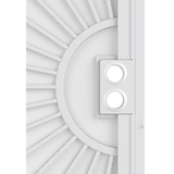 RELIABILT Sunset 36-in x 81-in White Steel Surface Mount Security Door with White Screen