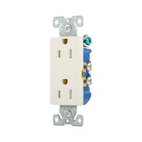 Eaton 15-Amp 125-volt Tamper Resistant Residential Decorator Outlet, Light Almond