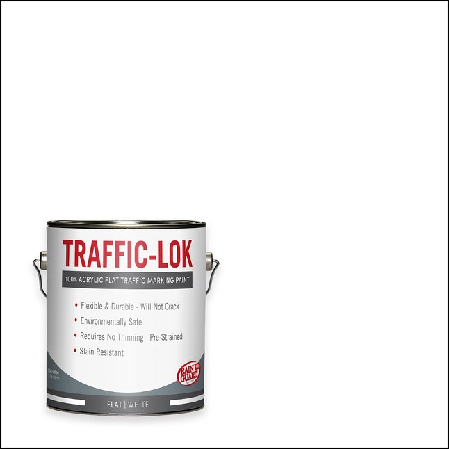 RainguardPro Traffic-Lok White/Flat Acrylic Striping Paint