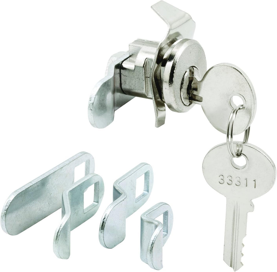 Prime-Line MP4946 Mailbox Lock, 1-9/16 In. Cam Reach, Diecast Construction, Nickel (Single Pack)