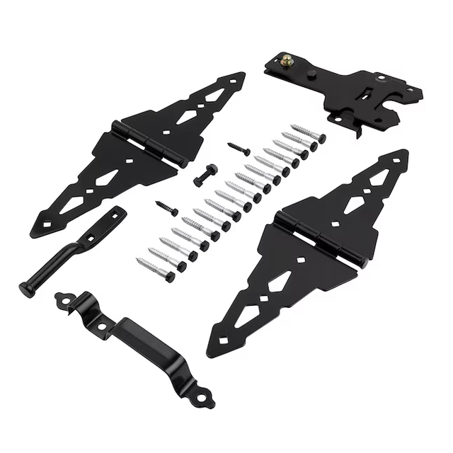 National Hardware 8-in Black Gate Hardware Kit