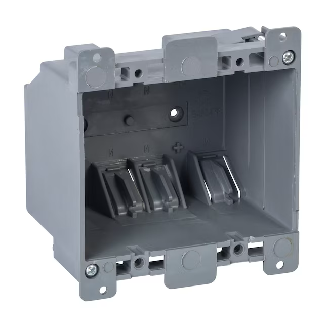 Caja eléctrica para interruptores y tomacorrientes de PVC de 2 unidades de Gardner Bender