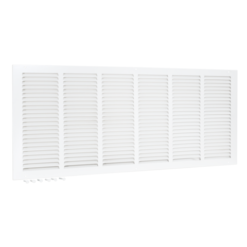 EZ-FLO Rejilla de aire de retorno de acero de 30 x 12 pulgadas (tamaño de conducto), color blanco
