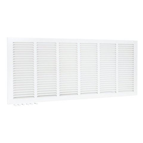 EZ-FLO 30 in. x 12 in. (Duct Size) Steel Return Air Grille White