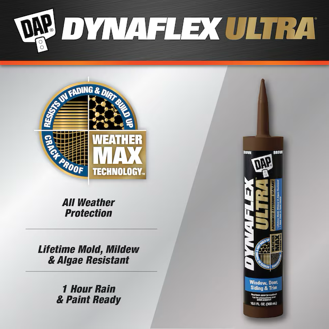 Masilla de látex para pintar marrón DAP Dynaflex Ultra, 10,1 oz