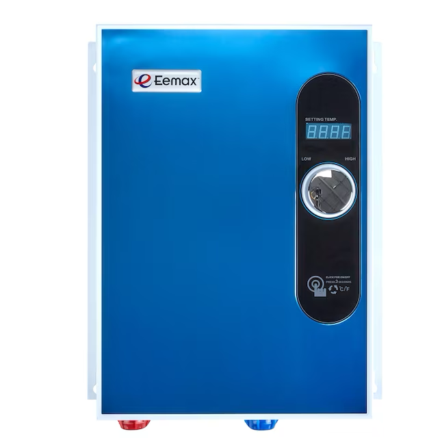 Calentador de agua eléctrico sin tanque Eemax de 240 voltios, 18 kW y 3,5 GPM 