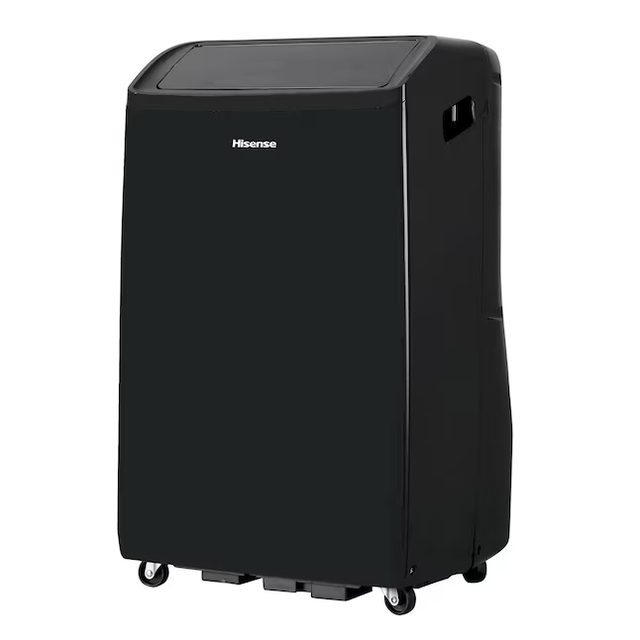 Hisense 10000-BTU DOE (115 voltios) Aire acondicionado portátil con ventilación gris habilitado para Wi-Fi con calentador con control remoto enfría 550 pies cuadrados