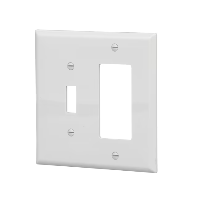 Placa de pared decorativa/de palanca para interiores de policarbonato blanco de tamaño mediano de 2 unidades Eaton