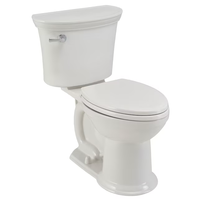 American Standard Esteem VorMax, silla alargada blanca, altura, inodoro WaterSense de 2 piezas con cierre suave, 12 pulgadas, empotrable, 1,28 GPF 