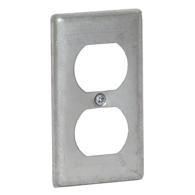 RACO 1-Gang Rectangle Metal Electrical Box Cover