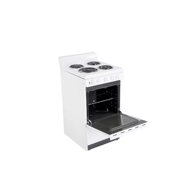 Holiday 20-in 4 Burners 2.4-cu ft Freestanding Electric Range (White)