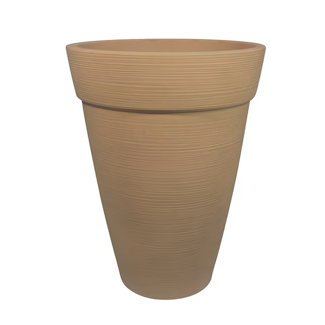 allen + roth Round 15.79-Inches W Large Off-white Resin Indoor/Outdoor Planter