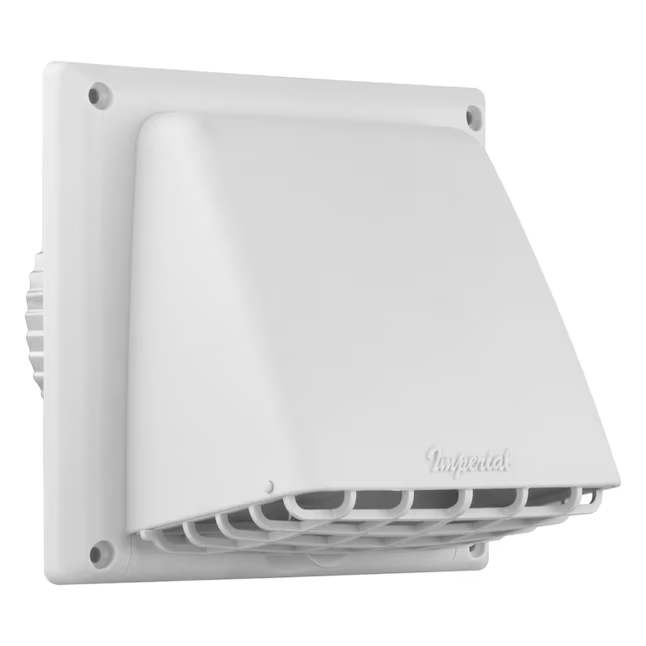 Tapa de ventilación IMPERIAL PFRD de 4 pulgadas con tubo de 3 pulgadas, color blanco