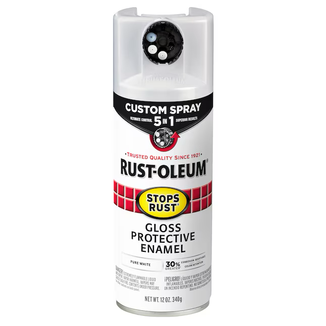 Rust-Oleum Stops Rust 5-in-1-Pack Gloss Pure White Spray Paint (NET WT. 12-oz)