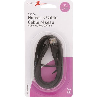 Cable de red Zenith Cat 6e RJ45 de 3 pies