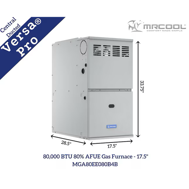 MRCOOL 80000-Max Input Natural Gas 80-Percentage Multi-Positional 2-Stage Forced Air Furnace