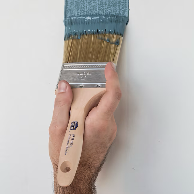 Project Source Better All Paints and Stains 3-in Reusable Natural Bristle-Polyester Blend Flat Paint Brush (Wall Brush)