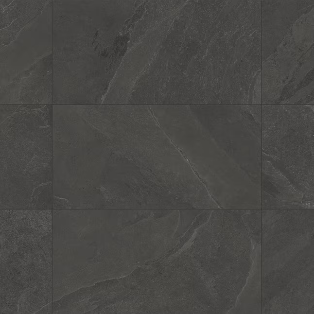 Satori Gios Graphite 12-in x 24-in Matte Porcelain Stone Look Tile (1.93-sq. ft/ Piece)