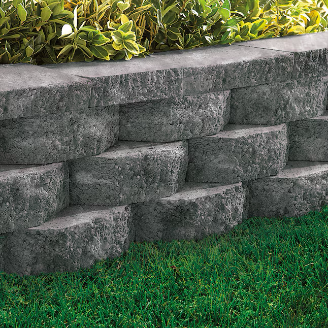 Oldcastle 6-in H x 15.8-in L x 11.5-in D Gray/ Charcoal Concrete Retaining Wall Block