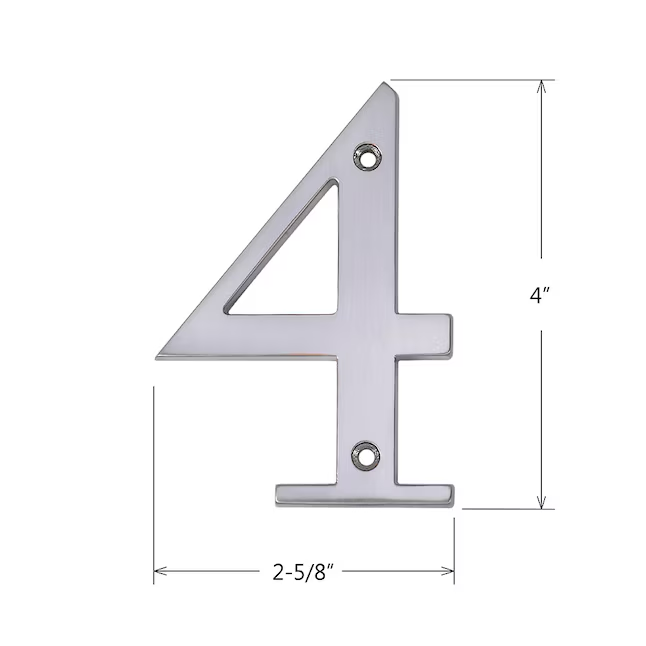 Número de níquel satinado RELIABILT de 4 pulgadas