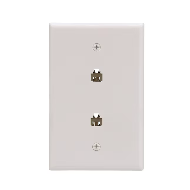 Eaton 1-Gang Midsize White Thermoplastic Indoor Wall Plate