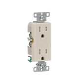 Eaton Arrow Hart 15-Amp 125-volt Tamper Resistant Residential/Commercial Decorator Outlet, Light Almond