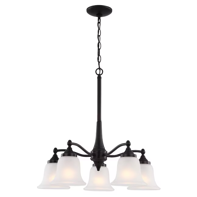 Project Source Roseall 5-Light Oil-Rubbed Bronze Modern/Contemporary Led Dry rated Chandelier