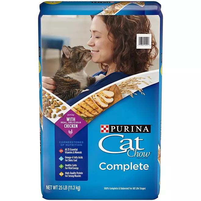 Purina Cat Chow Complete Trockenfutter für Katzen, 25 Pfund.