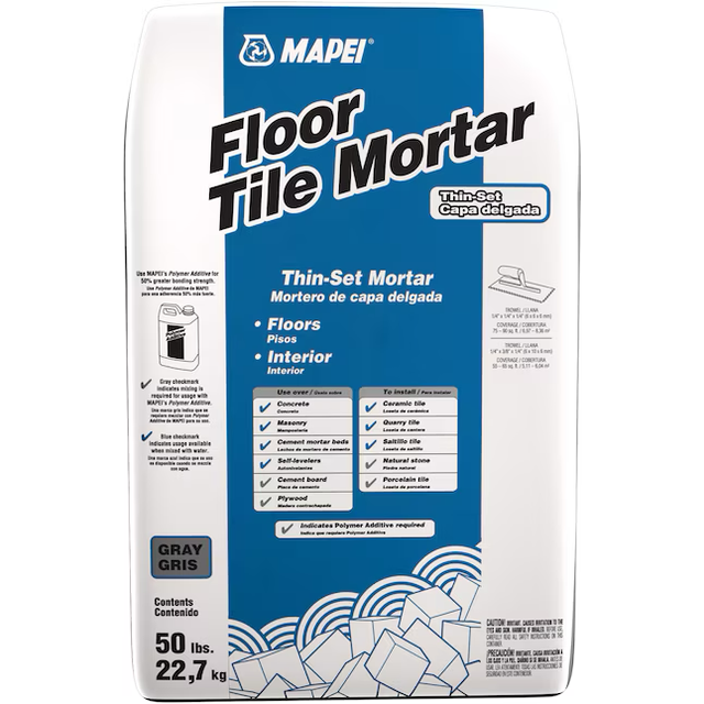 MAPEI Floor Tile Gray Thinset Tile Mortar (50-lb)