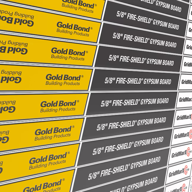 Panel de yeso Fire-Shield tipo X Gold Bond de 5/8 pulg. x 4 pies x 12 pies