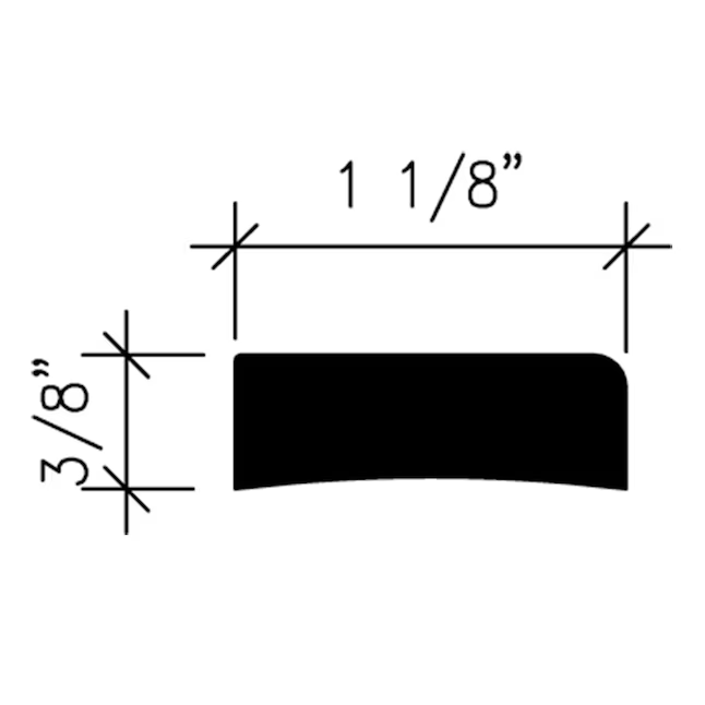 Inteplast Group Building Products 3/8-in x 1-1/8-in x 7-ft Finished Polystyrene Stop