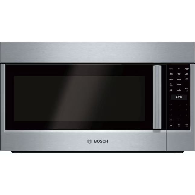 Bosch 800 Series 1.8-cu ft 1000-Watt Over-the-Range Convection Microwave with Sensor Cooking (Stainless Steel)