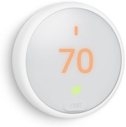 Google Nest Thermostat E - Programmable Smart Thermostat for Home - 3rd Generation Nest Thermostat (Frosted White)- Compatible with Alexa