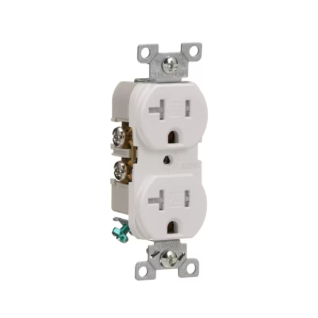 Eaton Arrow Hart 20-Amp 125-volt Tamper Resistant Residential/Commercial Duplex Outlet, White