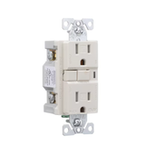 Eaton 15-Amp 125-volt Tamper Resistant AFCI Residential/Commercial Decorator Outlet, Light Almond