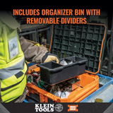 Klein Tools MODbox 22-in Orange Plastic Tool Box