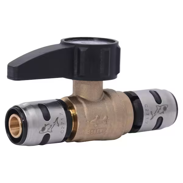 SharkBite EvoPEX 1/2 in. Brass Push-to-Connect Ball Valve