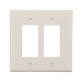 Eaton Placa de pared decorativa para interiores de plástico color almendra claro, tamaño jumbo, 2 unidades