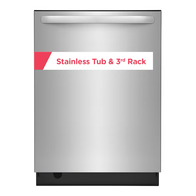 Frigidaire Stainless Steel Tub Top Control 24-in Built-In Dishwasher With Third Rack (Fingerprint Resistant Stainless Steel) ENERGY STAR, 49-dBA