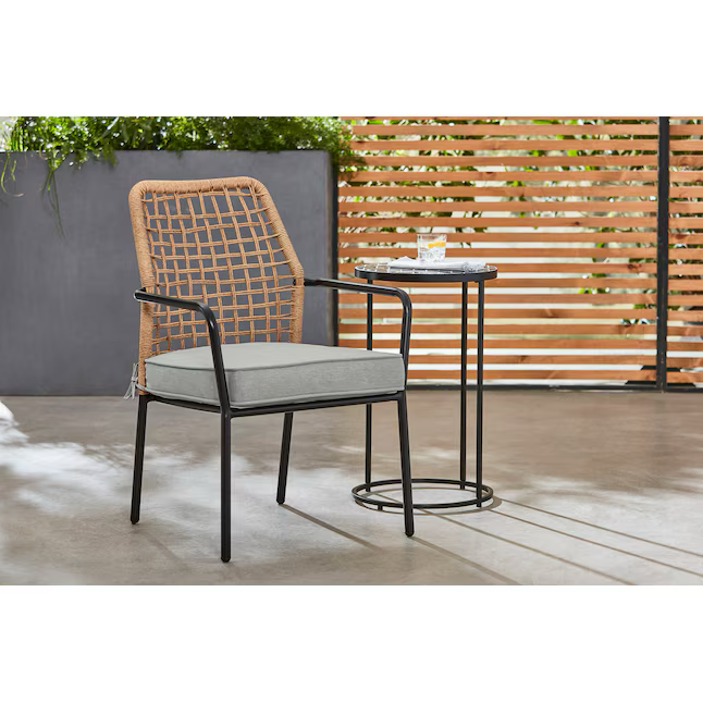 Origin 21 20-in x 20-in Grey Solid Patio Chair Cushion