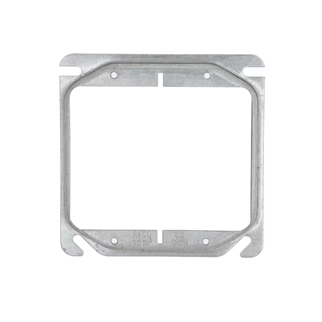 Hubbell 2 -Gang Square Gray Metal