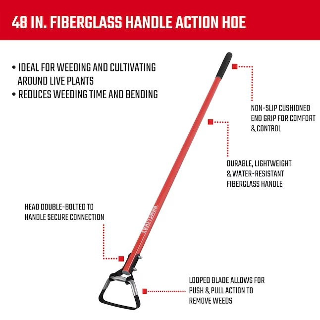 CRAFTSMAN 54-in Fiberglass-Handle Action Hoe